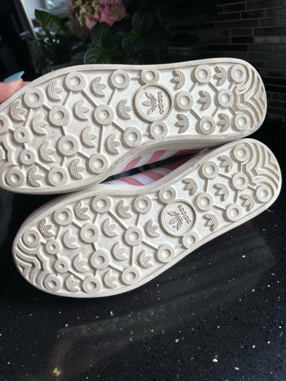 adidas Gazelle Platform Sneakers in Pink & White - Picture 3 of 7